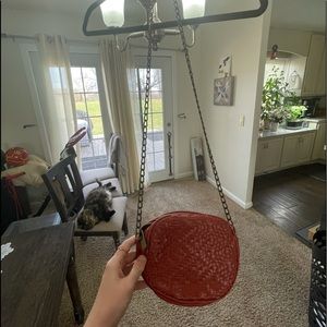 Red Cross body Anthropologie purse